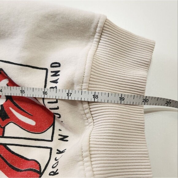 Zara Kids The Rolling Stones Sweatshirt Cream Crewneck Girls Size 9-10 - Picture 7 of 8